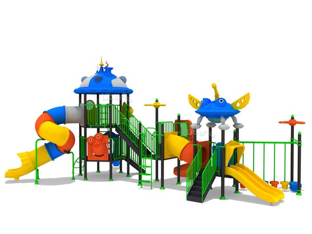 Commercial Playground Equipment with Plastic Slides